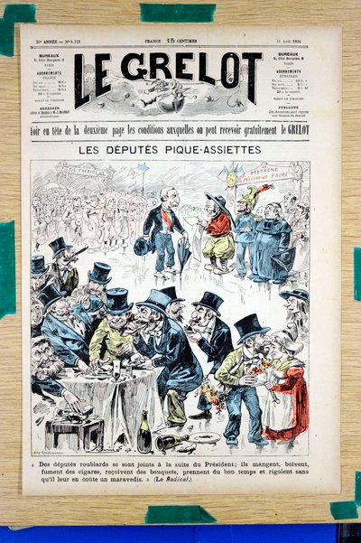 Portada de "Le Grelot", número 1323, Satírico en Colores de Edouard Guillaumin Pepin