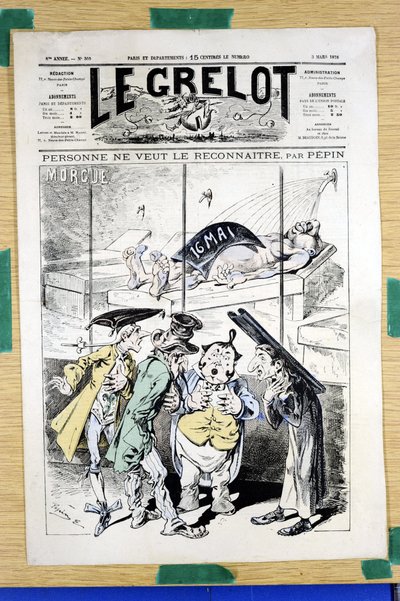 Portada de "Le Grelot", número 360, Satírico en Colores de Edouard Guillaumin Pepin