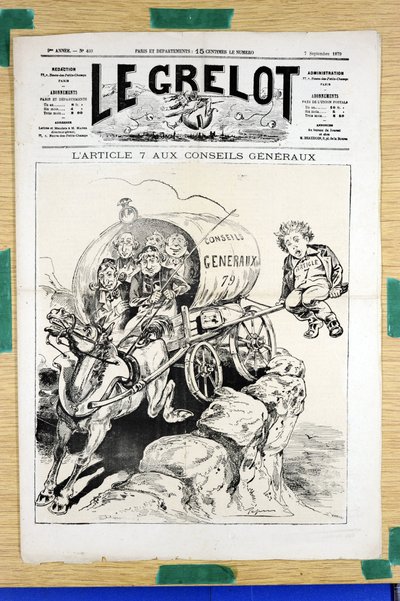 Portada de "Le Grelot", número 439, Satírico en Colores de Edouard Guillaumin Pepin