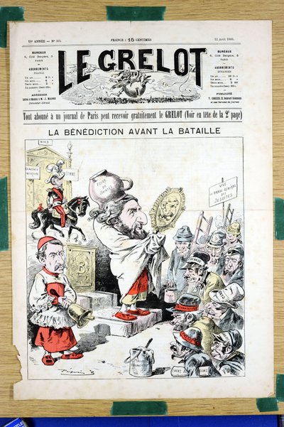 Portada de "Le Grelot", número 905, Satírico en Colores de Edouard Guillaumin Pepin