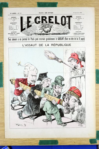 Portada de "Le Grelot", número 908, Satírico en Colores de Edouard Guillaumin Pepin