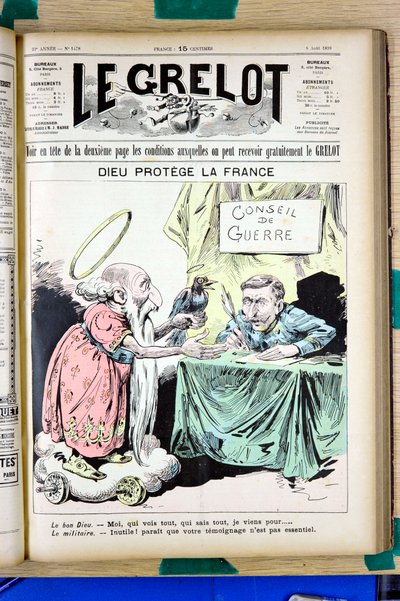 Portada de Le Grelot, número 1478, Satírico en Colores de Edouard Guillaumin Pepin