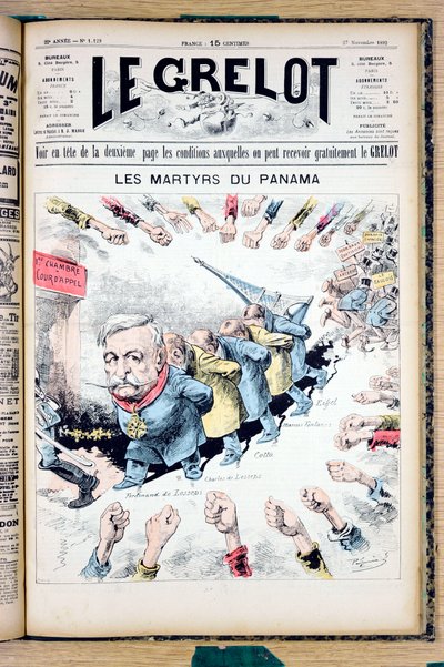 Portada de "El Grelot", Satírico en Colores de Edouard Guillaumin Pepin