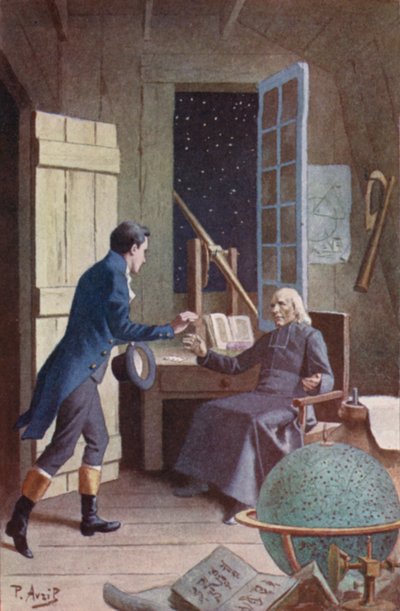 Girando en su silla, extendió sus brazos hacia nuestro héroe de Edouard Henri Avril