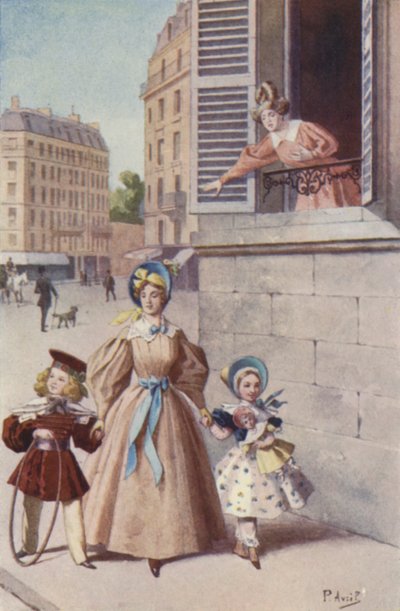 La vi entrar en las Tullerías con dos niños de Edouard Henri Avril