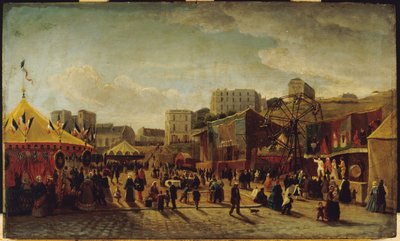 Parque de atracciones, plaza Saint-Pierre, Montmartre de Edouard Hubert