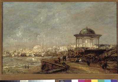 Quiosco de Stamboul en Estambul (Constantinopla) en Turquía Pintura de Edouard Jacques Dufeu (1840-1900) Mención obligatoria: Colección fondation regards de Provence, Marsella de Edouard Jacques Dufeu
