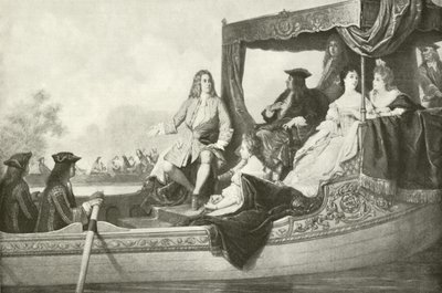 Concierto en el Río de Handel para Jorge I de Edouard Jean Conrad Hamman