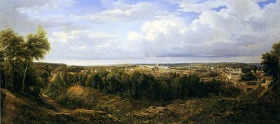 Vista de la ciudad de León, España, 1857 de Edouard Jean Marie Hostein
