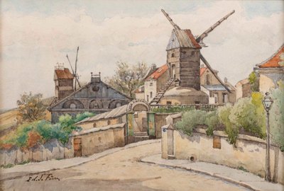Le Moulin de la Galette, c. 1895 de Edouard Lefèvre