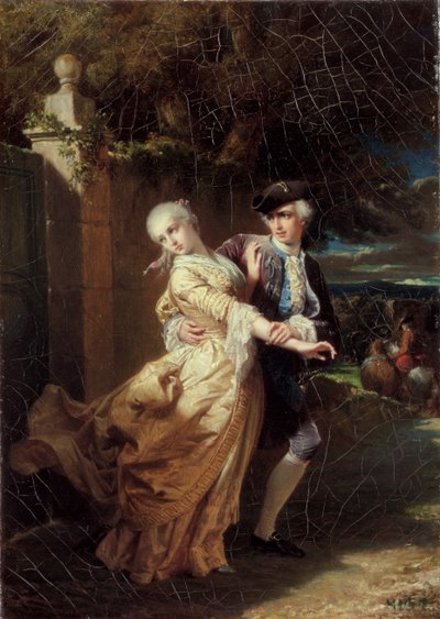 El Secuestro de Clarissa Harlowe por Lovelace, 1867 de Edouard Louis Dubufe