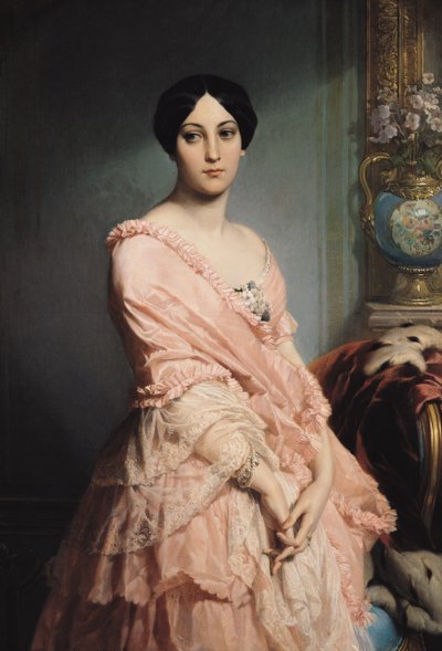 Retrato de Madame F, 1850-51 de Edouard Louis Dubufe