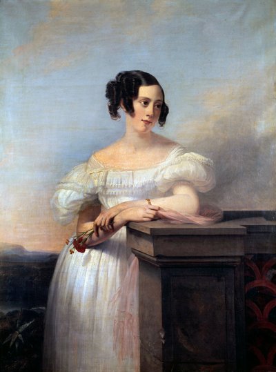 Retrato de una niña con el clavel de Edouard Louis Dubufe