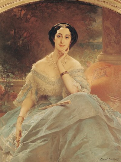 Retrato de la Condesa de Hallez-Claparede, 1857 de Edouard Louis Dubufe