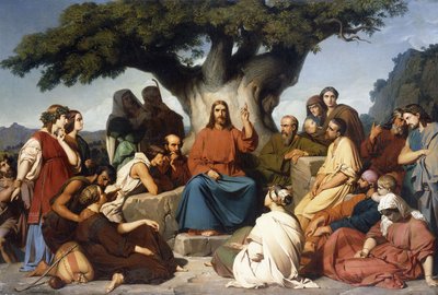 "Sermón de Jesucristo en la Montaña" de Edouard Louis Dubufe