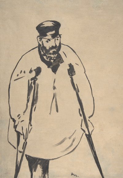 Un hombre con muletas, 1878 de Édouard Manet