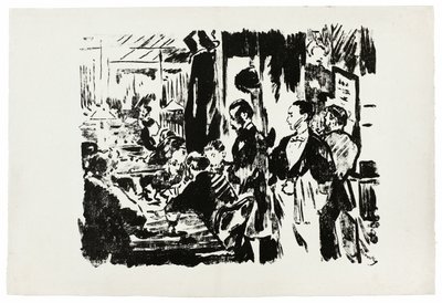 En el café (lámina no publicada) de Édouard Manet