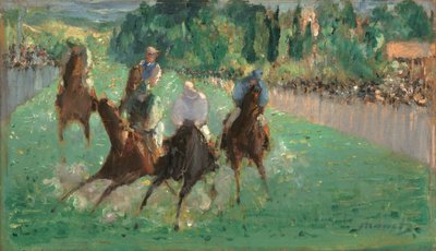 En las carreras, c. 1875 de Édouard Manet