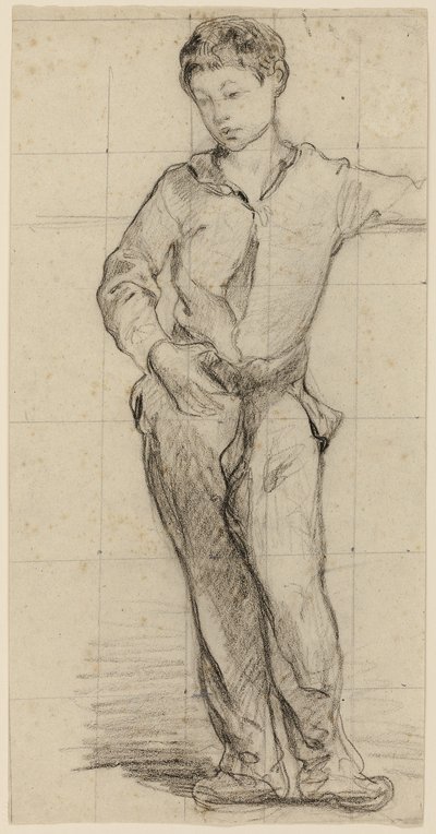 Atribuido a Édouard Manet - Joven de pie (Léon Leenhoff) (anverso), 1864-65 de Édouard Manet