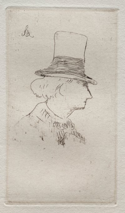 Baudelaire de perfil de Édouard Manet