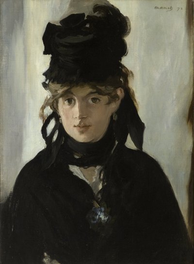Berthe Morisot con un ramo de violetas, c. 1880 de Édouard Manet