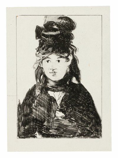 Berthe Morisot en negro de Édouard Manet