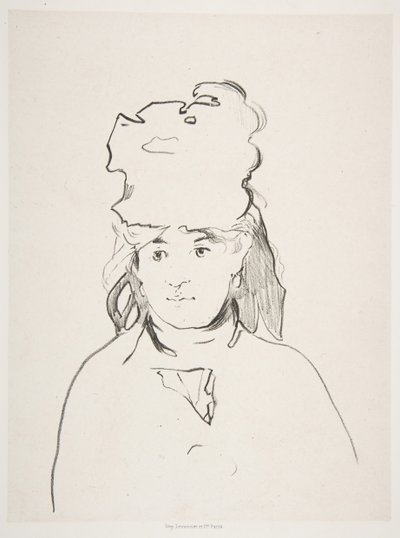 Berthe Morisot en silueta de Édouard Manet