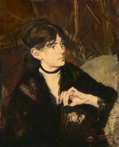Berthe Morisot con un abanico de Édouard Manet
