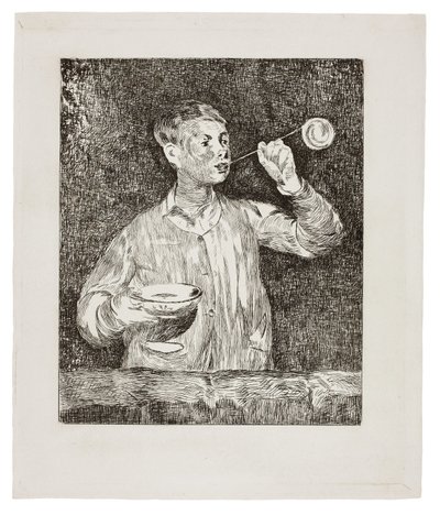 Niño soplando burbujas de jabón de Édouard Manet