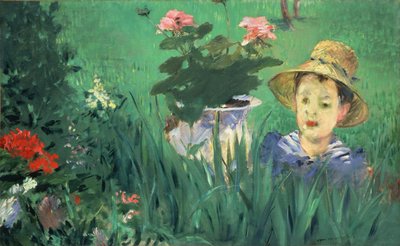 Niño en Flores Jacques Hoschedé de Édouard Manet