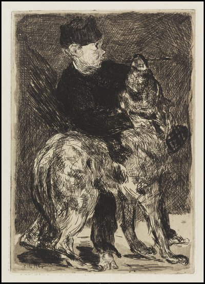 Niño con un perro, 1862 de Édouard Manet