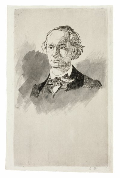 Charles Baudelaire, de frente III de Édouard Manet