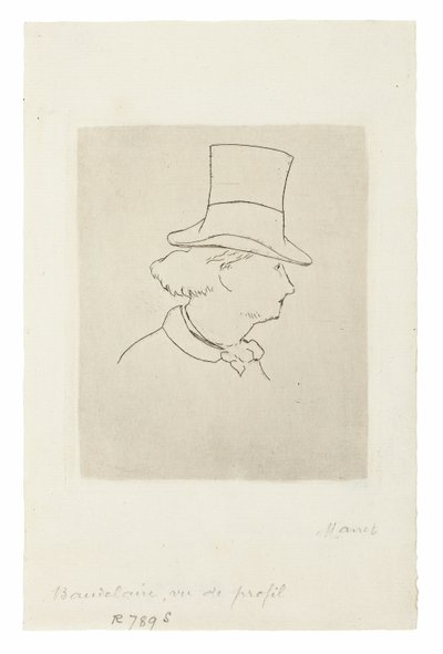 Charles Baudelaire, de perfil II de Édouard Manet