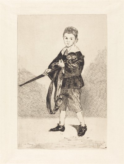 Niño con espada, girado a la izquierda, 1862 de Édouard Manet