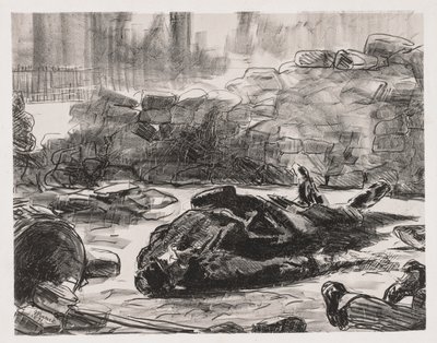 Escena de la Guerra Civil de la Comuna de París, 1871 de Édouard Manet