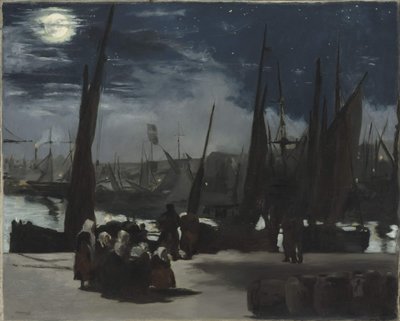 Clair de lune sur le port de Boulogne, 1869 de Édouard Manet