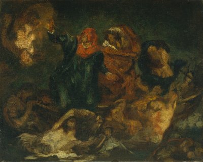 Copia de La Barca de Dante de Delacroix, ca. 1859 de Édouard Manet