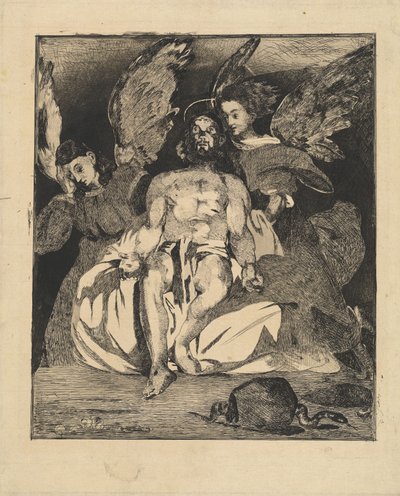 Cristo muerto con ángeles, 1866-1867 de Édouard Manet