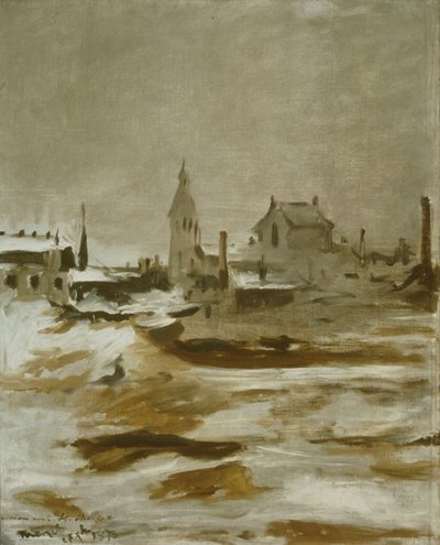 Efecto de la nieve en Petit-Montrouge, 1870 de Édouard Manet