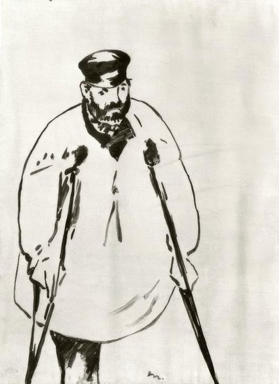 Un hombre con muletas de Édouard Manet