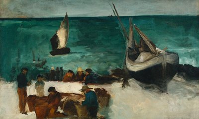 Barcos de Pesca y Pescadores; Marina en Berck: Bateaux de Peche et Pecheurs, 1873 de Édouard Manet