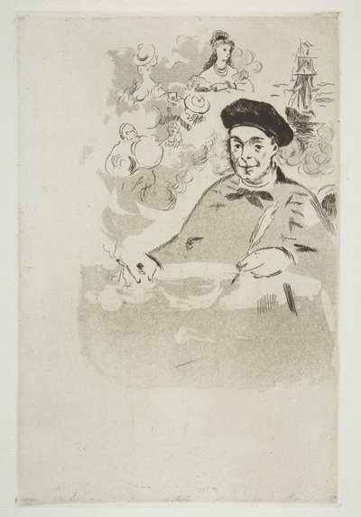 Frontispicio para una edición de Les Ballades de Théodore de Banville de Édouard Manet