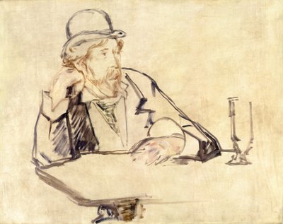 George Moore 1852-1933 en el Café, 1878 o 1879 de Édouard Manet