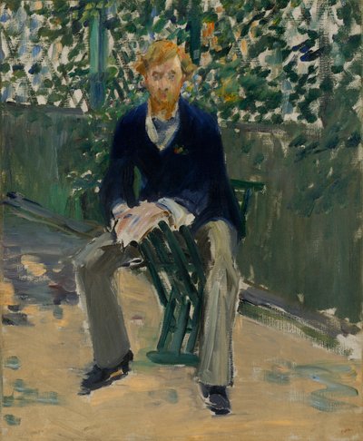 George Moore en el Jardín del Artista de Édouard Manet