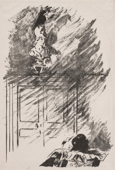 Ilustración para El cuervo de Edgar Allan Poe de Édouard Manet