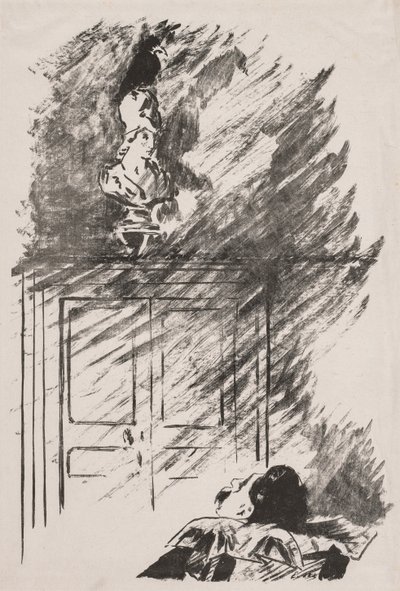 Ilustración para El cuervo de Edgar Allan Poe de Édouard Manet