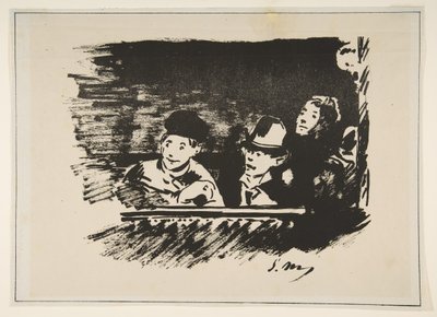 En la galería superior Au Paradis, 1877 de Édouard Manet