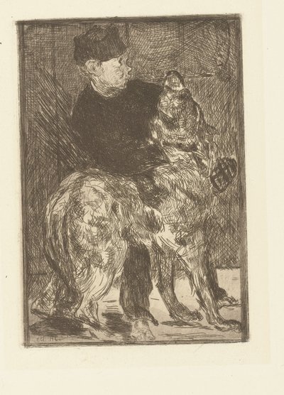 Un niño juega con un perro
Le garçon et le chien de Édouard Manet
