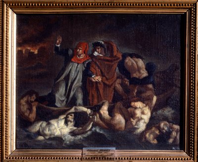 La Barca de Dante o Dante y Virgilio en el infierno de Édouard Manet