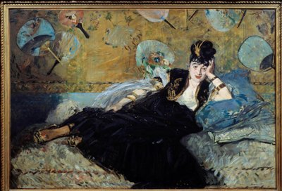 La dama de los abanicos o “Retrato de Nina de Callias (1844-1884) o Nina de Villard” de Édouard Manet